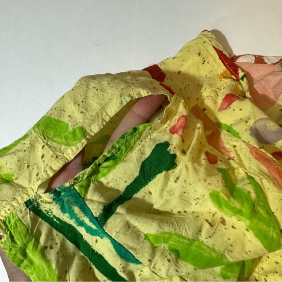 Vtg Jams World Chloe Print Sheath Dress Split Sleeve Tie Back - Picture 5 of 10